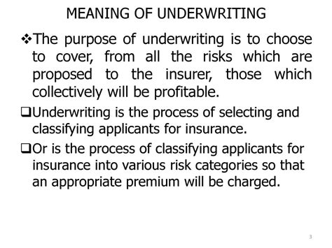 pre underwriting meaning.